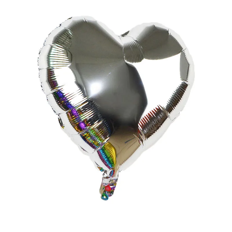 silver heart 5 шт. воздушные шары из алюминиевой фольги со звездами для свадьбы, дня рождения, вечеринки, украшения для детей, подарки на день рождения, рождественские принадлежности, воздушные шары - Цвет: silver heart