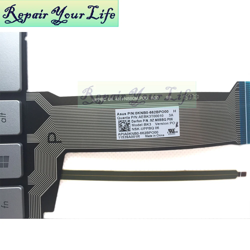 Подсветка клавиатуры ноутбука для Asus N551 N551J N551JK N551JM N551JQ N551ZU N552 N751 N752 PO