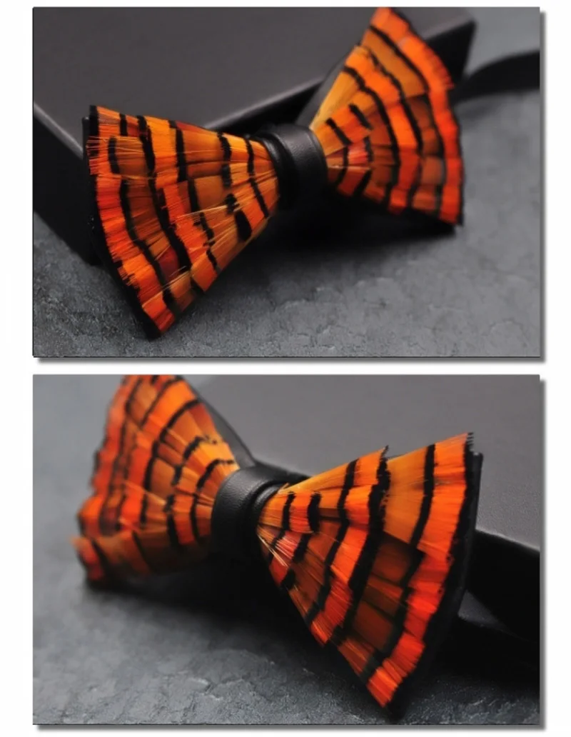 Высококачественные модные галстуки-бабочки для мужчин, галстук для смокинга, креативный декор из перьев, Свадебная вечеринка, красный, черный, зеленый галстук-бабочка