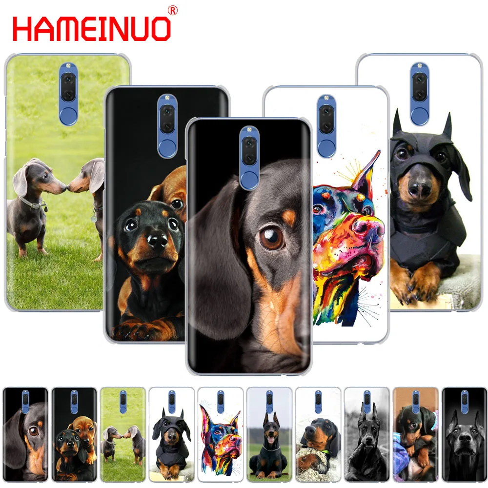 HAMEINUO милый чехол для телефона с таксой Doberman Huawei NOVA 2 2S 3e PLUS LITE p smart 2018 enjoy 7s mate 7 8 9 10