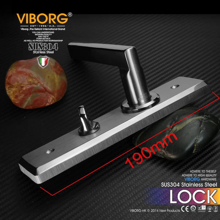 VIBORG Deluxe 304 из нержавеющей стали с ключом безопасности уединение спальни гостиной вход врезной замок для двери рычаг замок набор