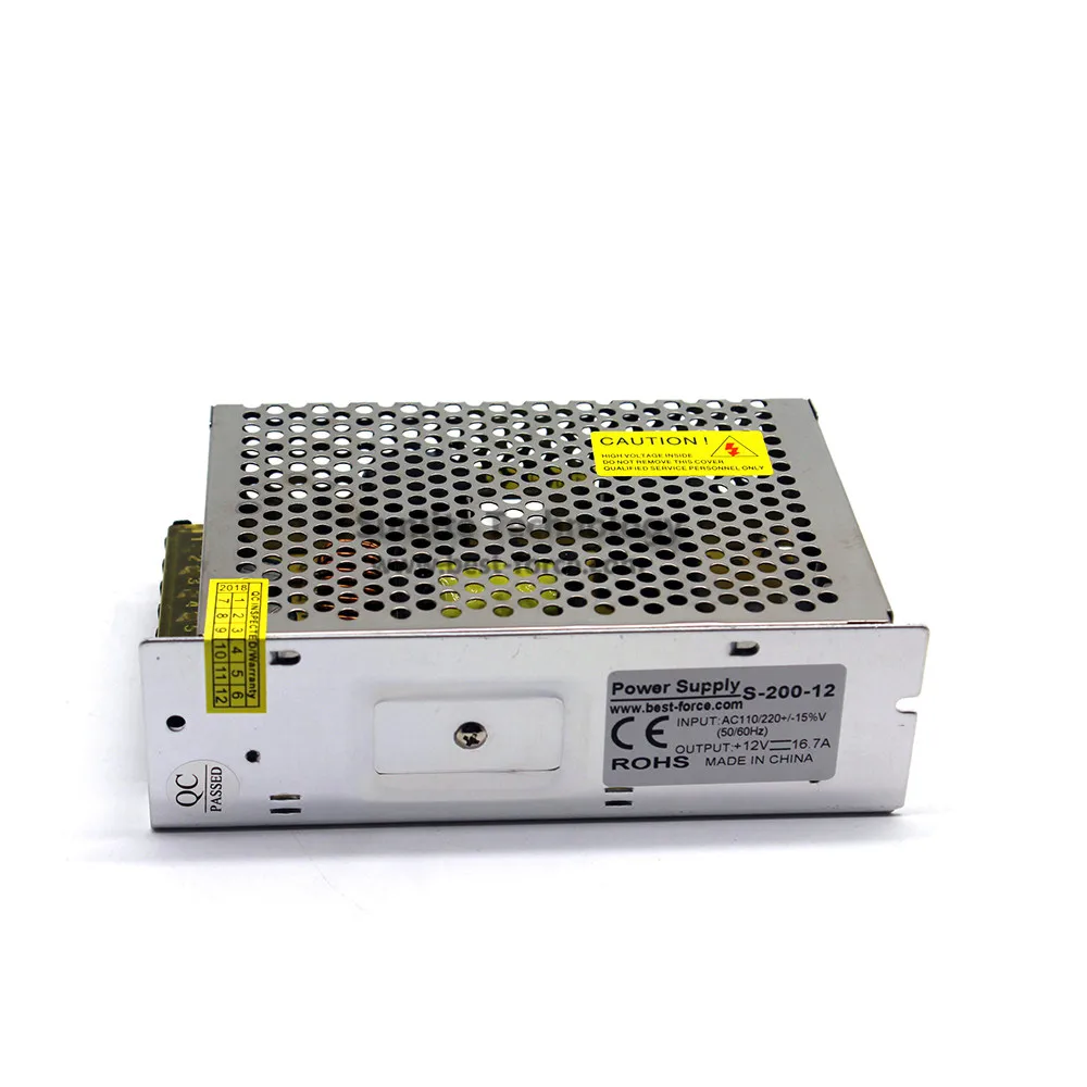 Универсальный 12V 16.7A 200W Регулируемый драйвер импульсного источника питания