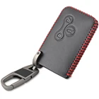 Чехол для Renault Megane R.S., кожаный чехол с 3 кнопками, цвет черный Живописный