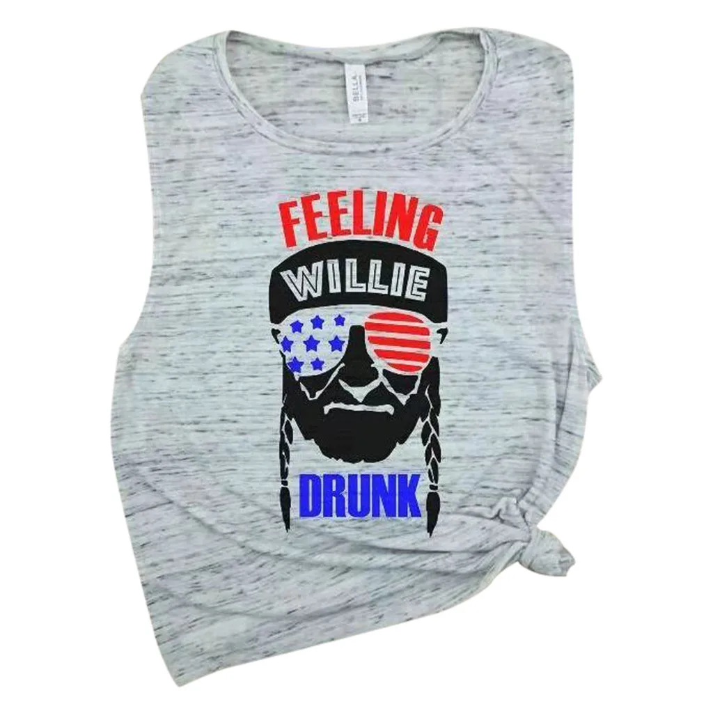 Женская блузка летняя с принтом без рукавов|Майки| |