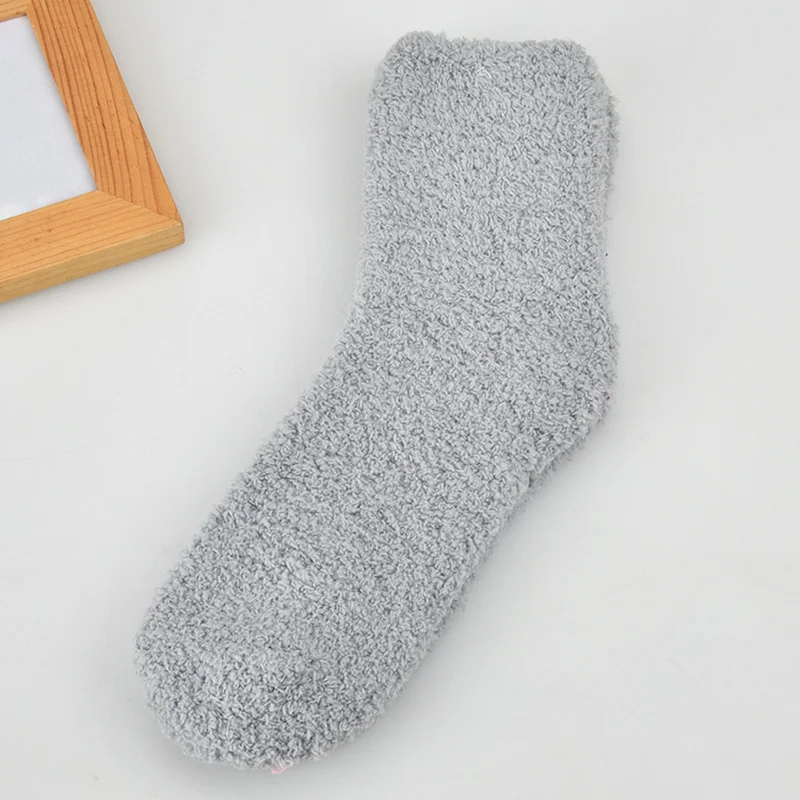 Женские уютные кашемировые носки зимние теплые сон кровать домашние пушистые