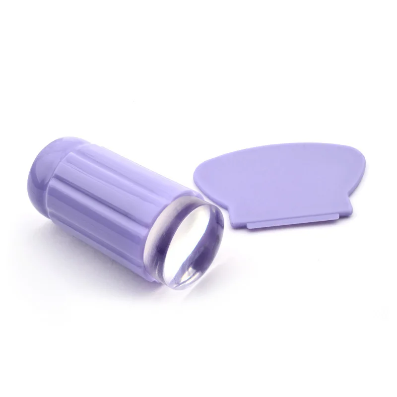 BBAN-Purple AddFavor прозрачный силиконовый ногтей штамп Ракель типа сделай себе сам дизайн штемпель для тиснения пластины набор для нейл-арта трафарет печати инструменты для маникюра - Цвет: BBAN-Purple