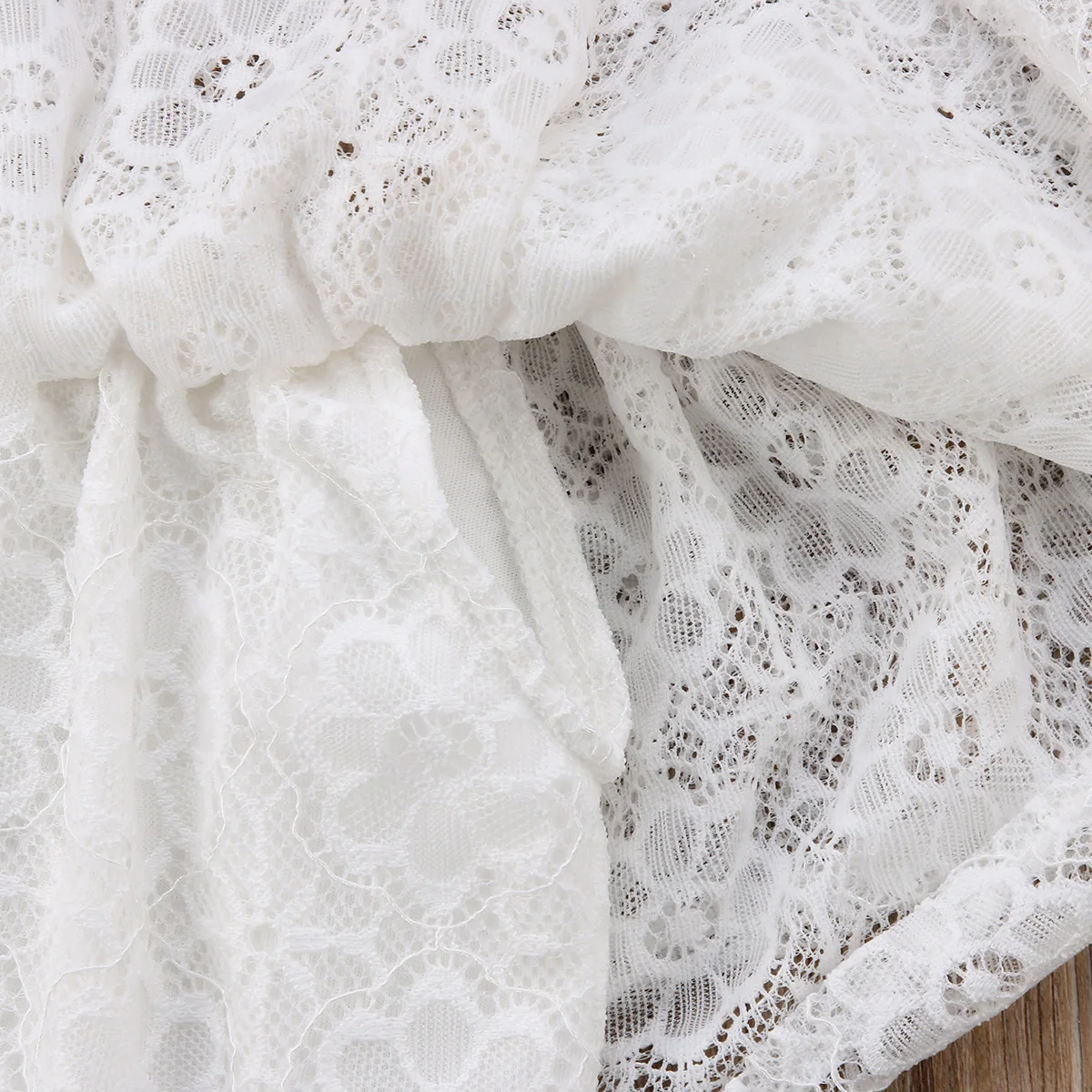 Детский кружевной комплект из футболки и брюк с широкими штанинами|Комплекты