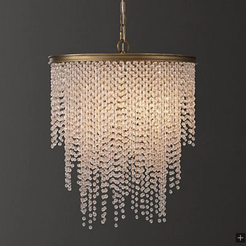 Современная хрустальная люстра освещение столовая кухня Остров спальня цепь