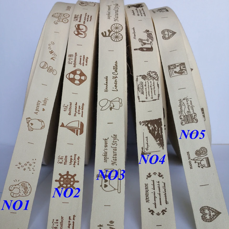 25 мм 20 ярдов печатная хлопковая лента для свадебной вечеринки украшения