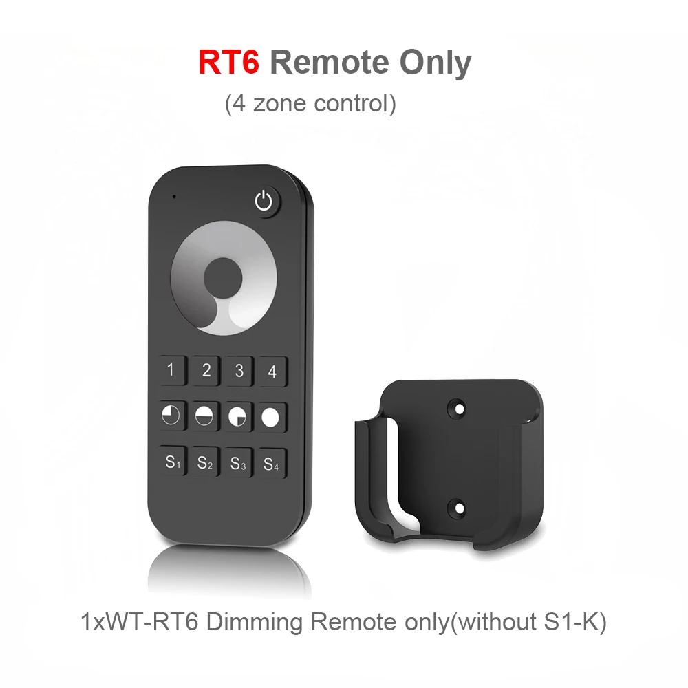 RT6 Remote Only Светодиодный диммер AC 220V 110V Беспроводной RF 2,4G дистанционное управление поворотный Стекло Панель Triac диммер Wifi умный светильник контроллер для светодиодный лампы - Цвет: RT6 Remote Only