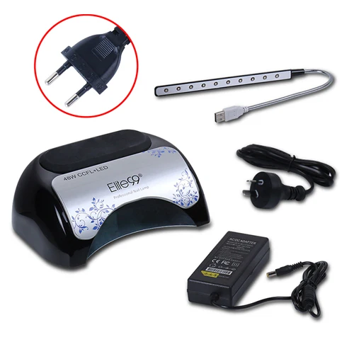 48W EU plug Светодиодный светильник для ногтей, 6 Вт/48 Вт, лампа для маникюра, Гель-лак, лампа для сушки ногтей, УФ лампа, профессиональный свет 30 с/60 с/90 с для отверждения ногтей - Цвет: 48W EU plug