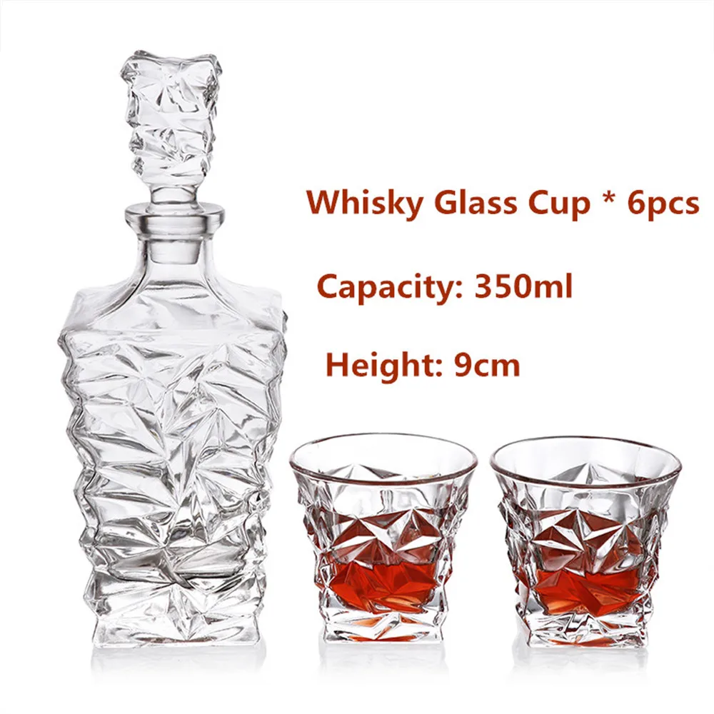 7 шт./компл. Графин для вина стеклянный набор виски ультра прозрачный как кристалл