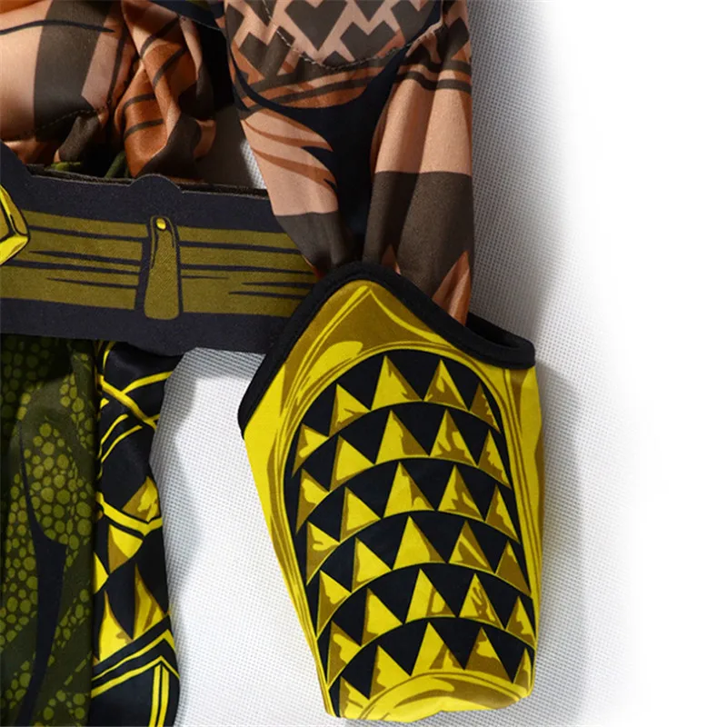 Ребенок Аквамен Косплэй костюм Лига Справедливости DC Superhero Muscl ролевая игра