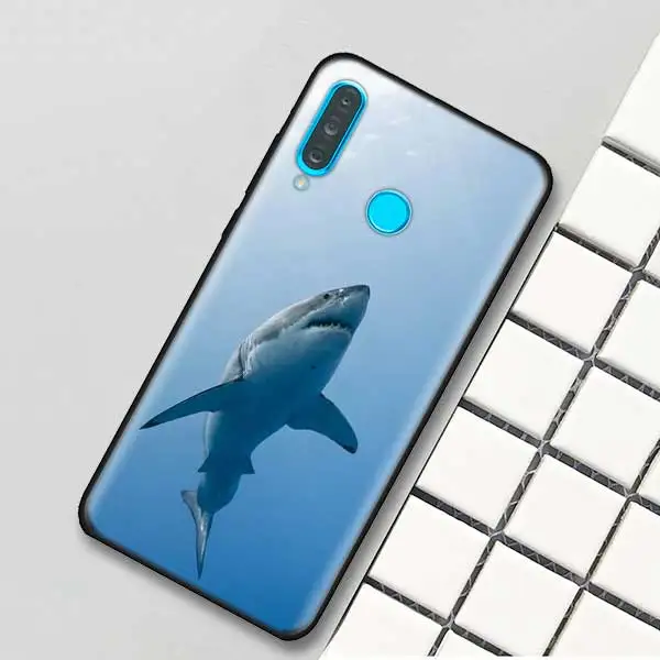 09 Черный силиконовый чехол для huawei P30 P20 P10 mate 20 10 Lite Pro Nova 4 4E 3E P Smart Plus в виде ракушки Океанский КИТ акулы - Цвет: 09