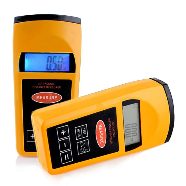 Портативный ЖК дисплей Подсветка ультразвуковой измеритель расстояния лазерная