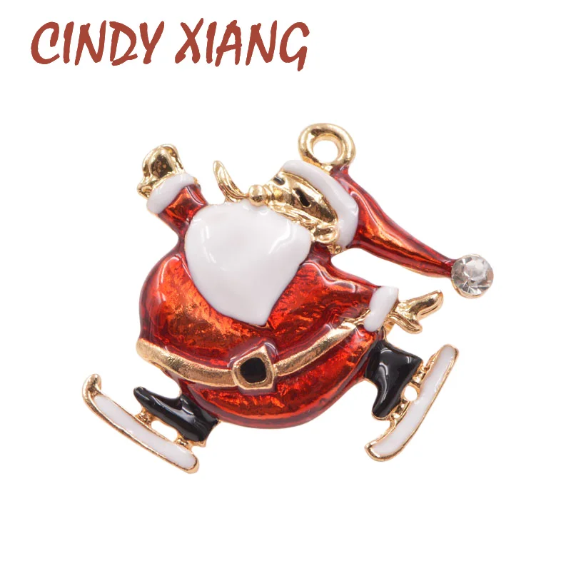 CINDY XIANG новинка 2017 эмаль Санта Клаус броши для женщин и детей подарок милые зимние