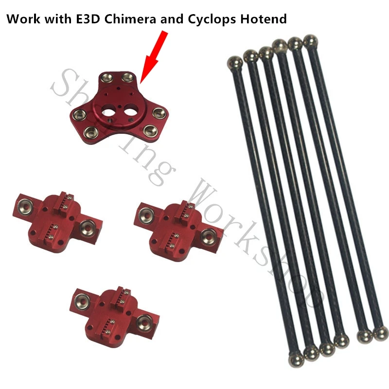 Reprap Delta kossel k800 мини Магнитная каретка + эффектор для хотенда Chimera/Cyclops 180 мм