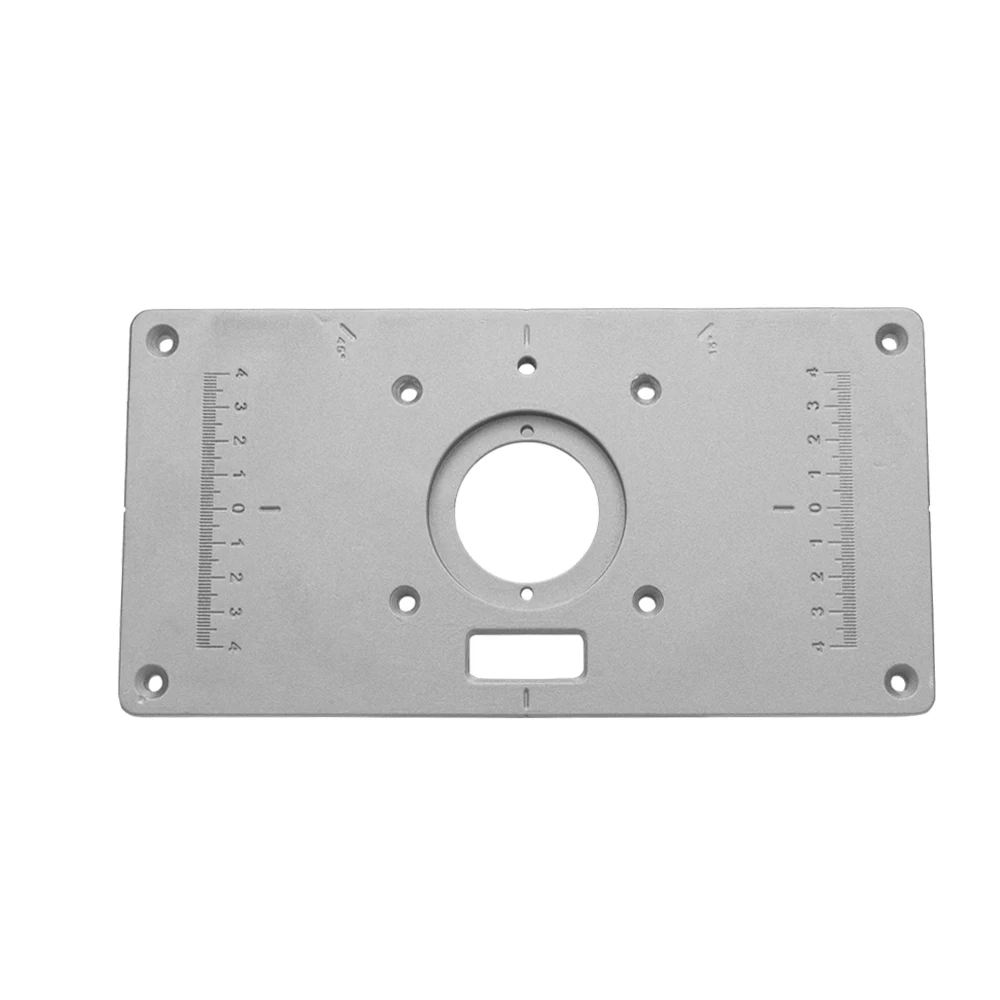 

Multifunctional Router Table Insert Plate Woodworking Bench Aluminium Wood Router Trimmer Models Engraving Machine with 4 Rings