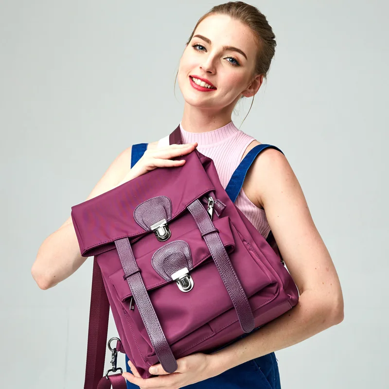 Модный водонепроницаемый кожаный Оксфордский женский рюкзак корейский