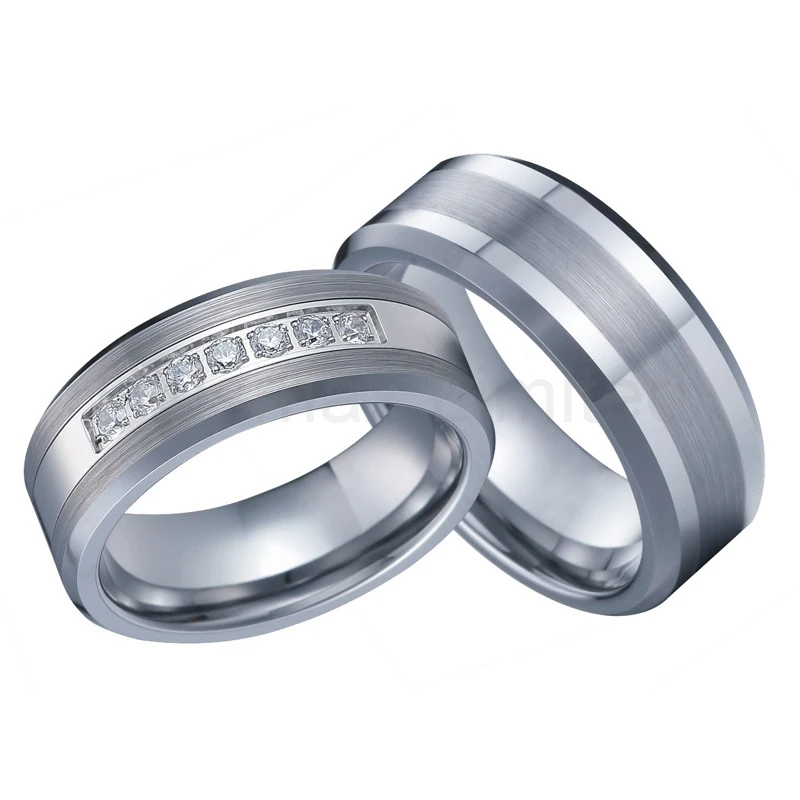 Кольцо из карбида вольфрама 8 мм для его и ее свадьбы|ring band settings|ring bonering carabiner |