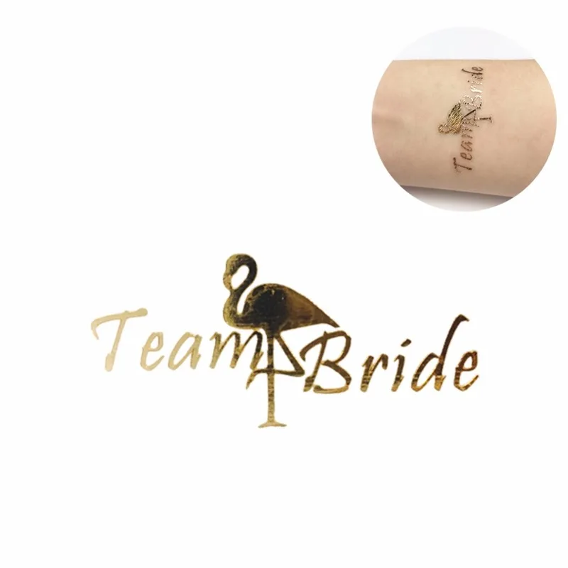 AMAWILL Фламинго To Be Bride латексные шары Бумага баннер Gold Team Невеста татуировки для