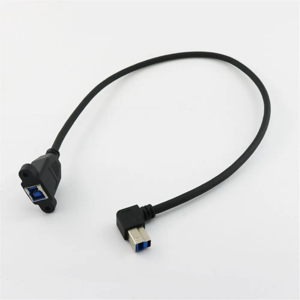 

10x 50cm USB 3.0 B Female Panel Mount to USB 3.0 B Male Plug Male to Female Connector Cable Straight/UP/Down/Left/Right Angle