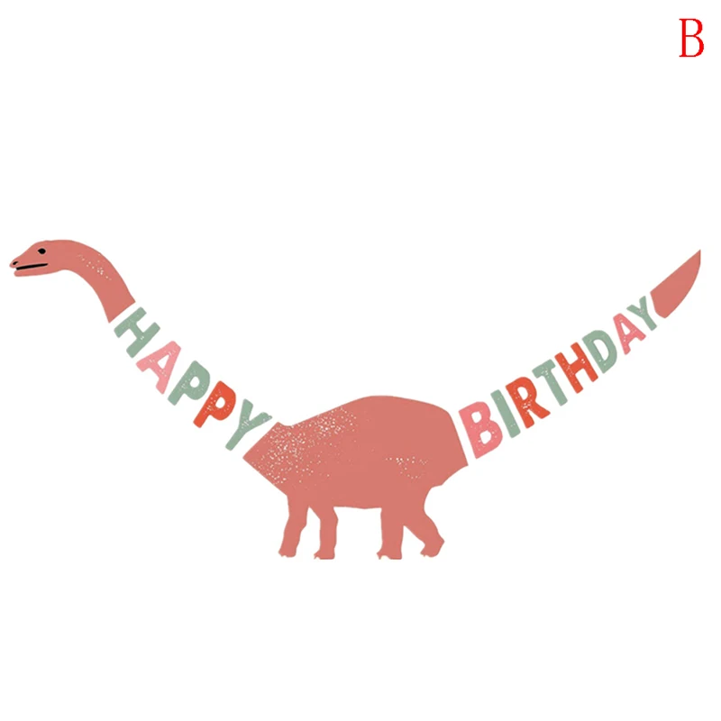 Dinosaur Banner Set Dino Themes Event Party Supplies Happy Birthday Banners Favors For Kids Boy Gift |