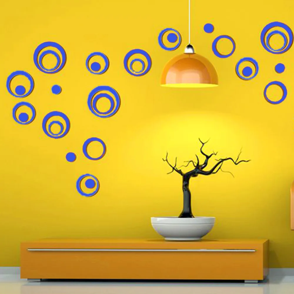 Дропшиппинг DIY круги настенные зеркальные наклейки виниловые художественные