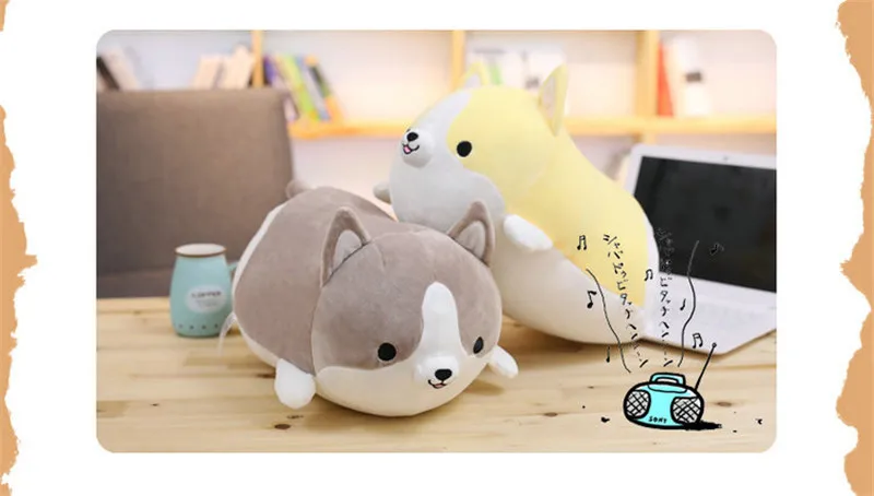 Собака корги, плюшевая игрушка, милый мультфильм, Kawaii, мягкая кукла, подушка для мальчиков и девочек, антистрессовая подушка, подушка, игрушки для детей