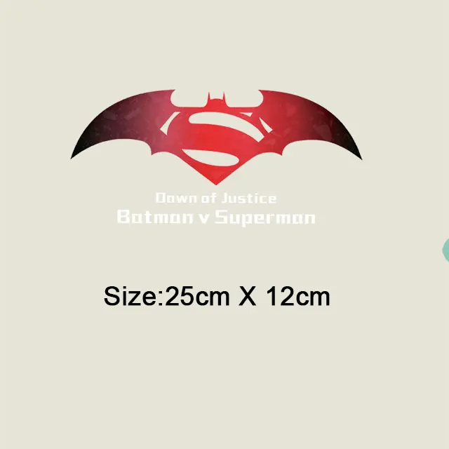 Superman Spiderman Batman нашивки для одежды Мультяшные наклейки Железный на переводе для мальчика manT-нашивка для рубашки термоошейники vetement - Цвет: Superman-1