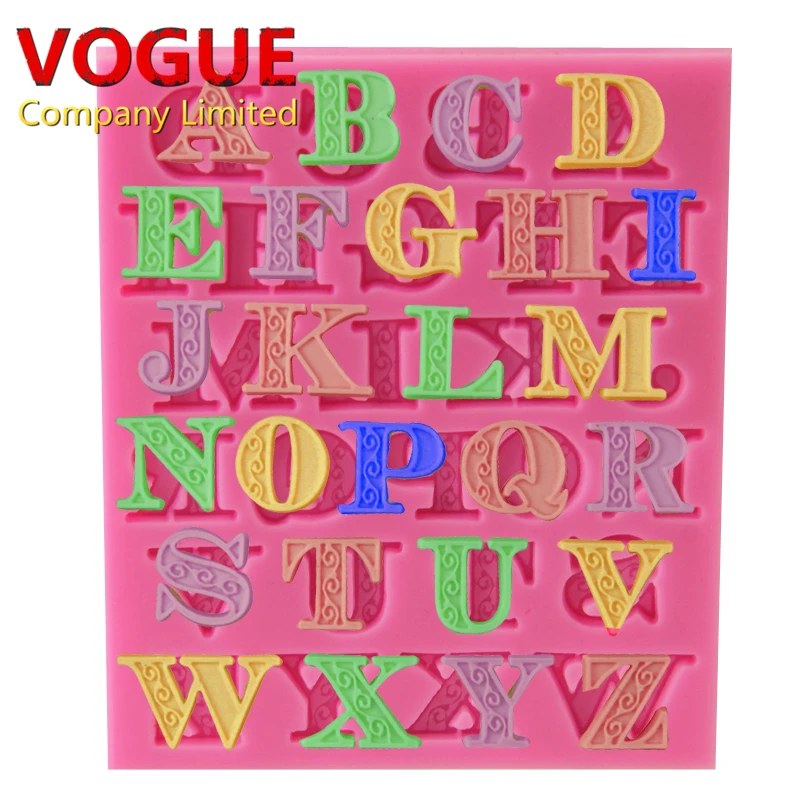 26 Заглавные буквы плесень алфавита силиконовые формы Помады украшения торта