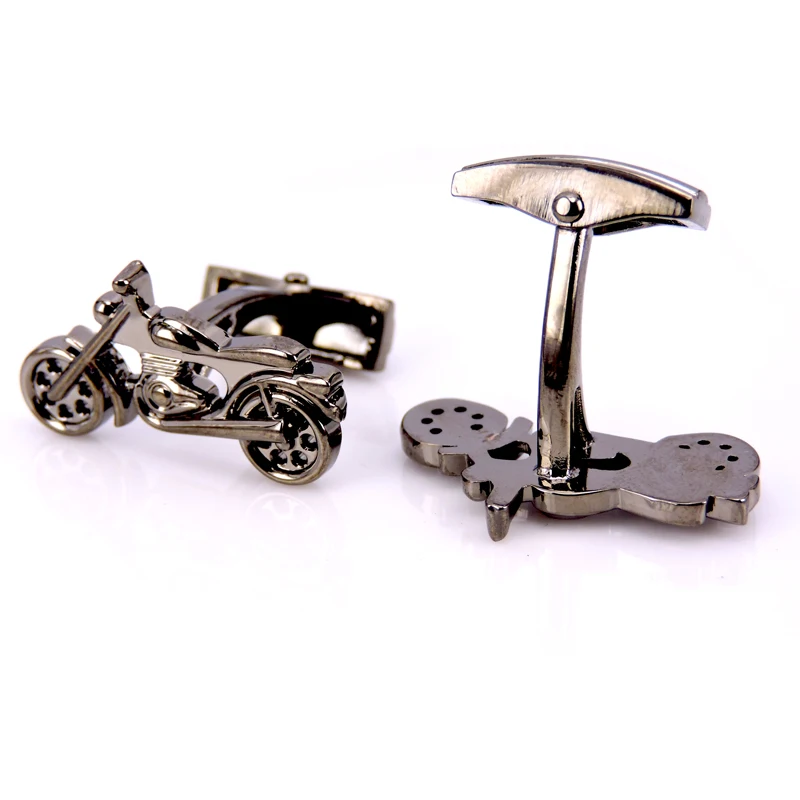 HYX ювелирные изделия 3D черные запонки для мотоцикла мужские фотозвенья мужских