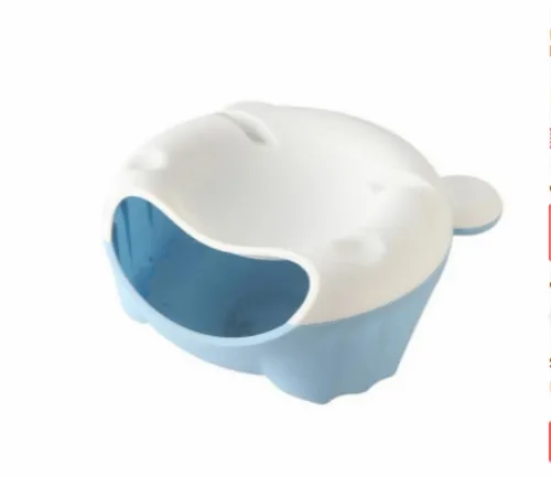 White and Blue Закуска чаша с держателем оболочки, милый медведь двойной Блюдо орех чаша с держателем мобильного телефона слот для фисташки, арахис, семян подсолнечника - Цвет: White and Blue