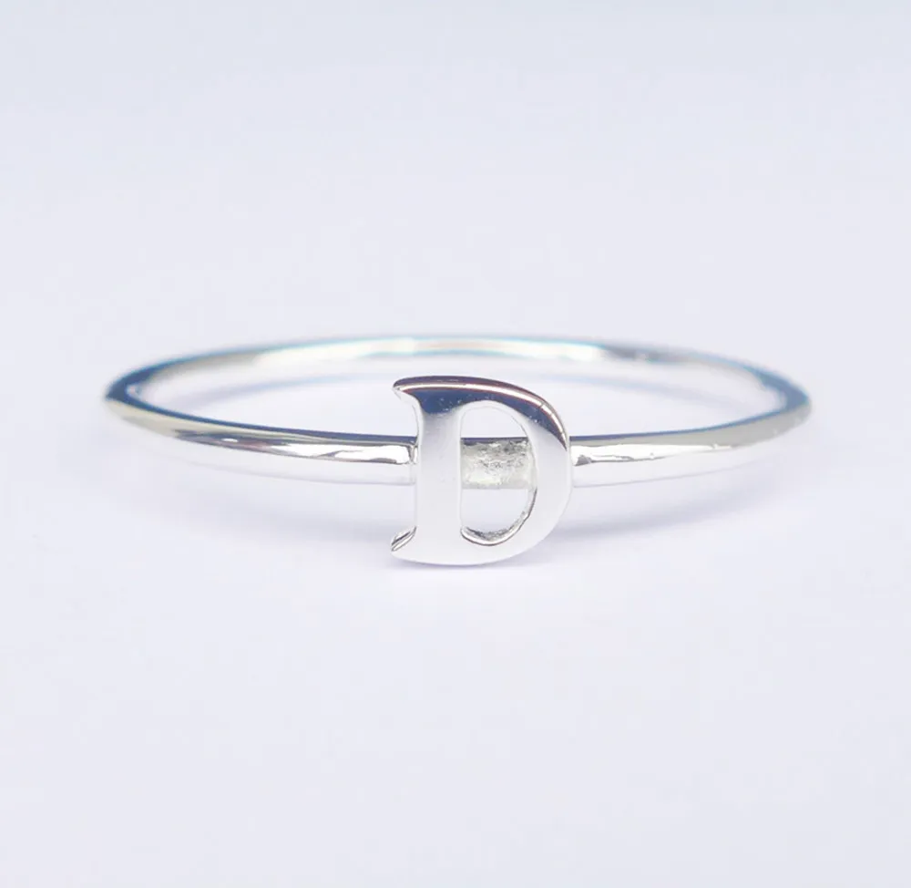 Lot Sale 26pcs(1pc each letter) Solid 925Sterling Silver Initial Ring Capital Letter | Украшения и аксессуары