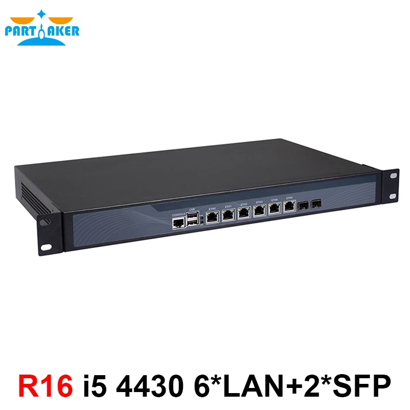 Hardware firewalls appliance network router 1u with 2 SFP intel 82599ES 6*82574L Gigabit lan Intel Quad Core i5 4430 3.0Ghz