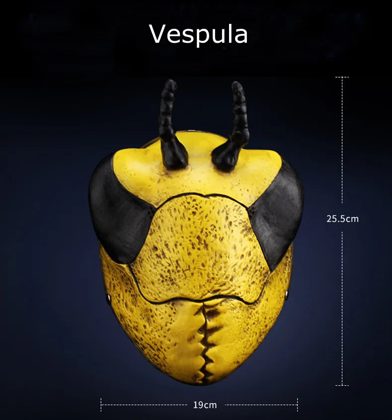 Даллас хокстон цепи волк клоун грабитель Обама Vespula V для Вендетта Payday 2 маска реплики костюмы реквизит для косплея маскарад - Цвет: Vespula