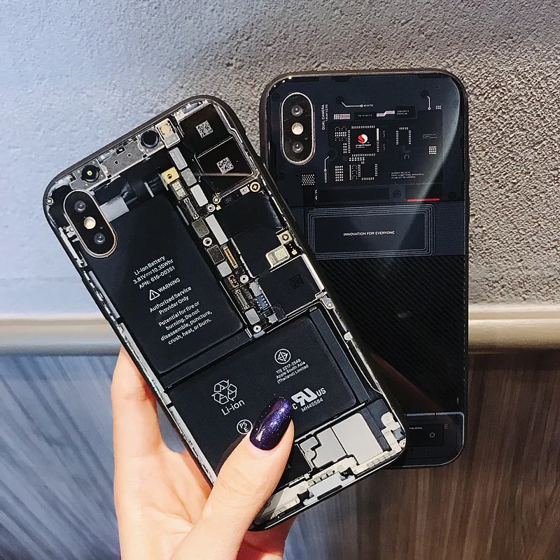 Подходит для 6s/8 p печатной платы Apple 7 plus Чехол мобильного телефона X стеклянный