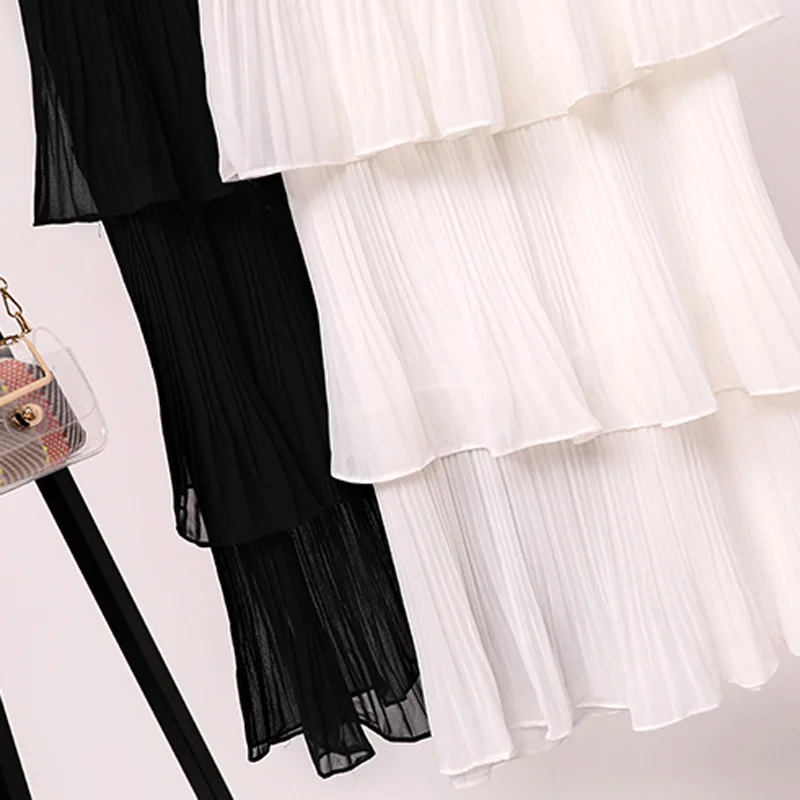 Hzirip Hot Pleated Skirt Women Solid 2018 Summer Cotton High Waist Long Sexy Casual Skirts Womens faldas mujer moda | Женская одежда