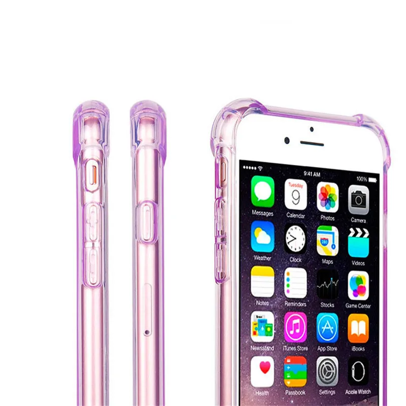 Shockproof Anti Knock TPU Soft Case For iPhone 8 Plus 5S 5 SE 6 6s 7 Cover Rugged Hybrid Rubber Armor Transparent Phone Cases |