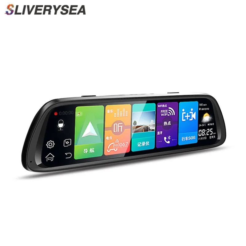 1" Full Touch ips потоковый медиа-рекордер для вождения Android 4G ADAS gps зеркало заднего вида HD 1080P телескопический объектив двойной объектив тире