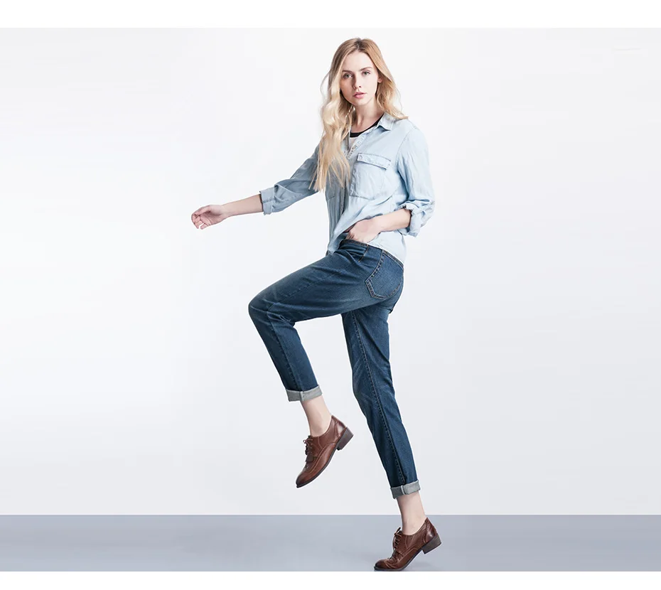 Женские джинсы-бойфренды LEIJIJEANS, модные винтажные синие свободные эластичные джинсы полной длины, со средней посадкой, с эффектом потертости, большие размеры, весна