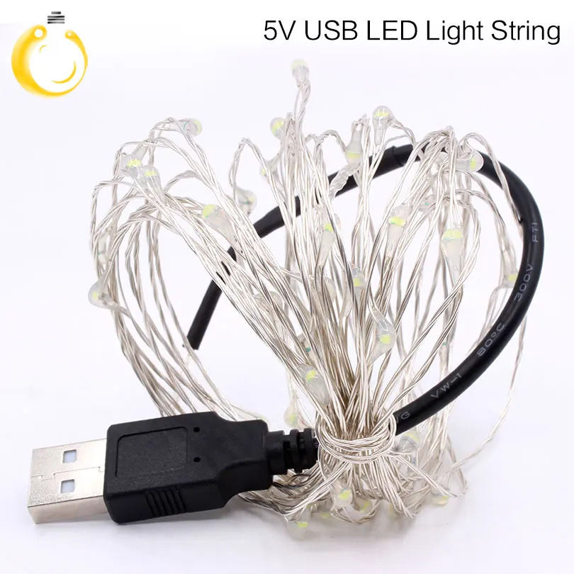СВЕТОДИОДНЫЕ гирлянды 10 м 33ft 100led 5 в USB питание Наружное освещение RGB медная