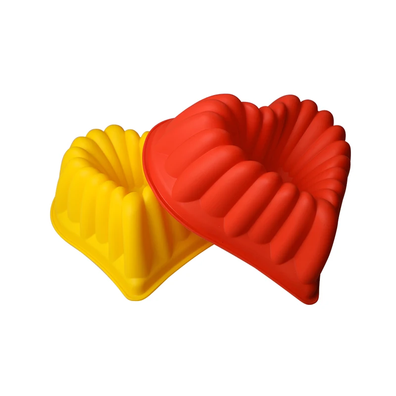 100% Пищевая силиконовая формочка для торта с сердечком 3D формочки печенья