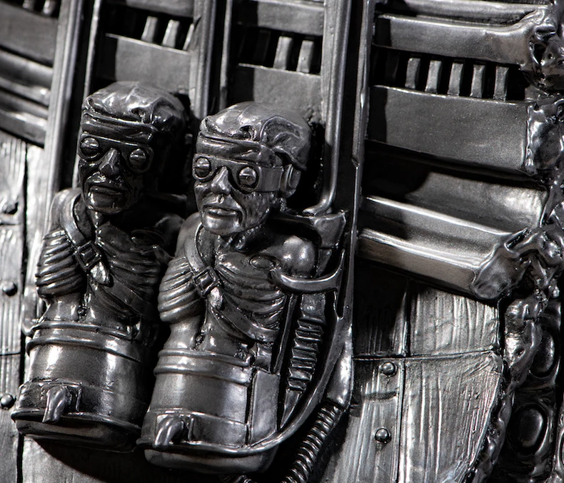 7kg43cm* 37 см H R. Giger коллекция искусства холодного литья алюминия 3D тиснение Декоративная скульптура инопланетянин настенные картины