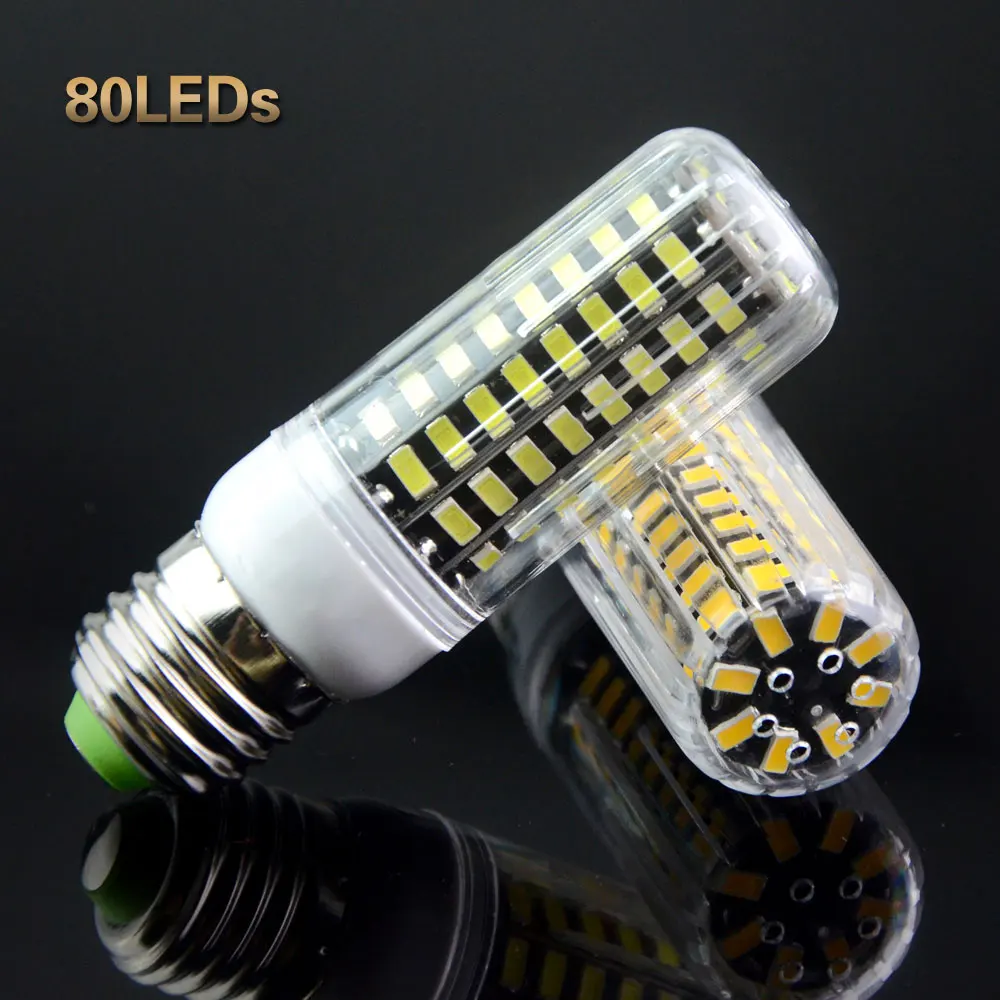 E27 SMD5733 светодиодные лампы 30/42/64/80/108/136 220В 230В Focos Luz для замены CFL накаливания 25 Вт до