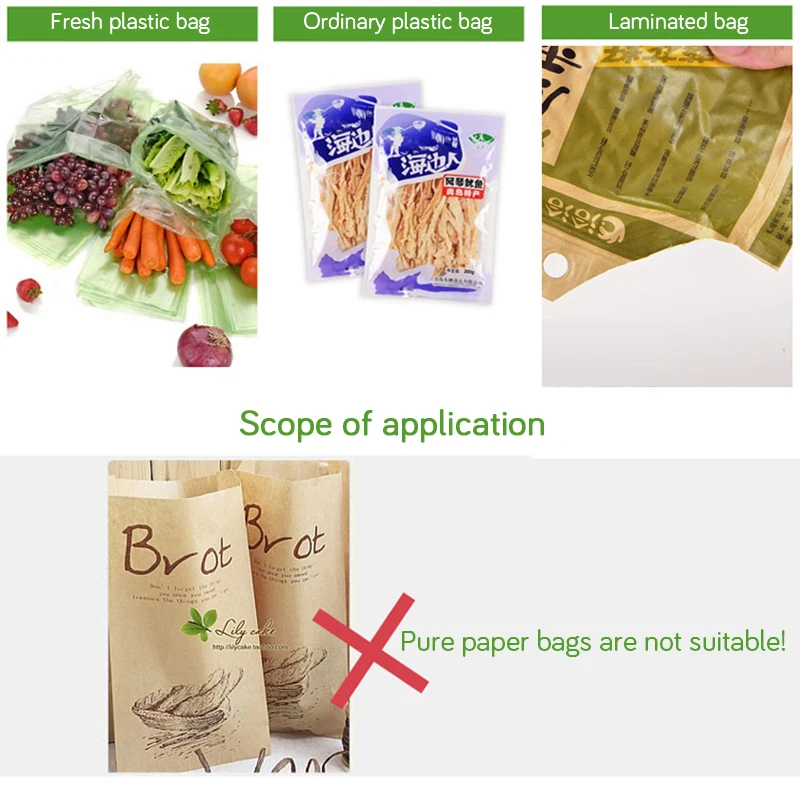 Мини-упаковочная машина для пищевых продуктов, термоупаковочная машина, зажим для полиэтиленовых пакетов, портативная бытовая ручная упаковка, герметичная упаковка для закусок