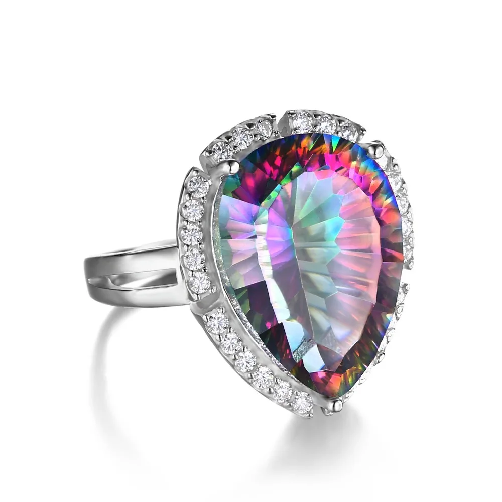 Роскошные 13ct Подлинная Радуга своих Мистик драгоценного камня топаз чистого