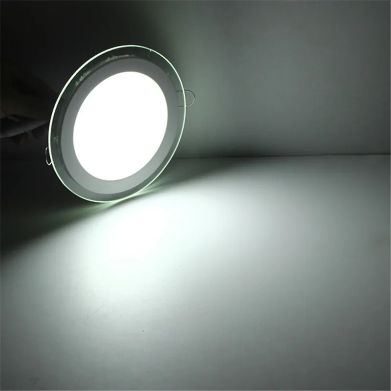 

DHL Free ship 80pcs dimmabel Glass panel light 6W warm white/cold white with driver AC220V