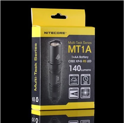 1 шт. Nitecore MT1A фонарик Cree XP-G R5 светодиодный 3 режима фонарика 140 люмен Мини светодиодный фонарь Nitecore