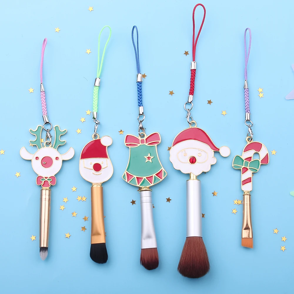 Красивая рождественская Кисть для макияжа Санта-Клаус конфеты лось маленький
